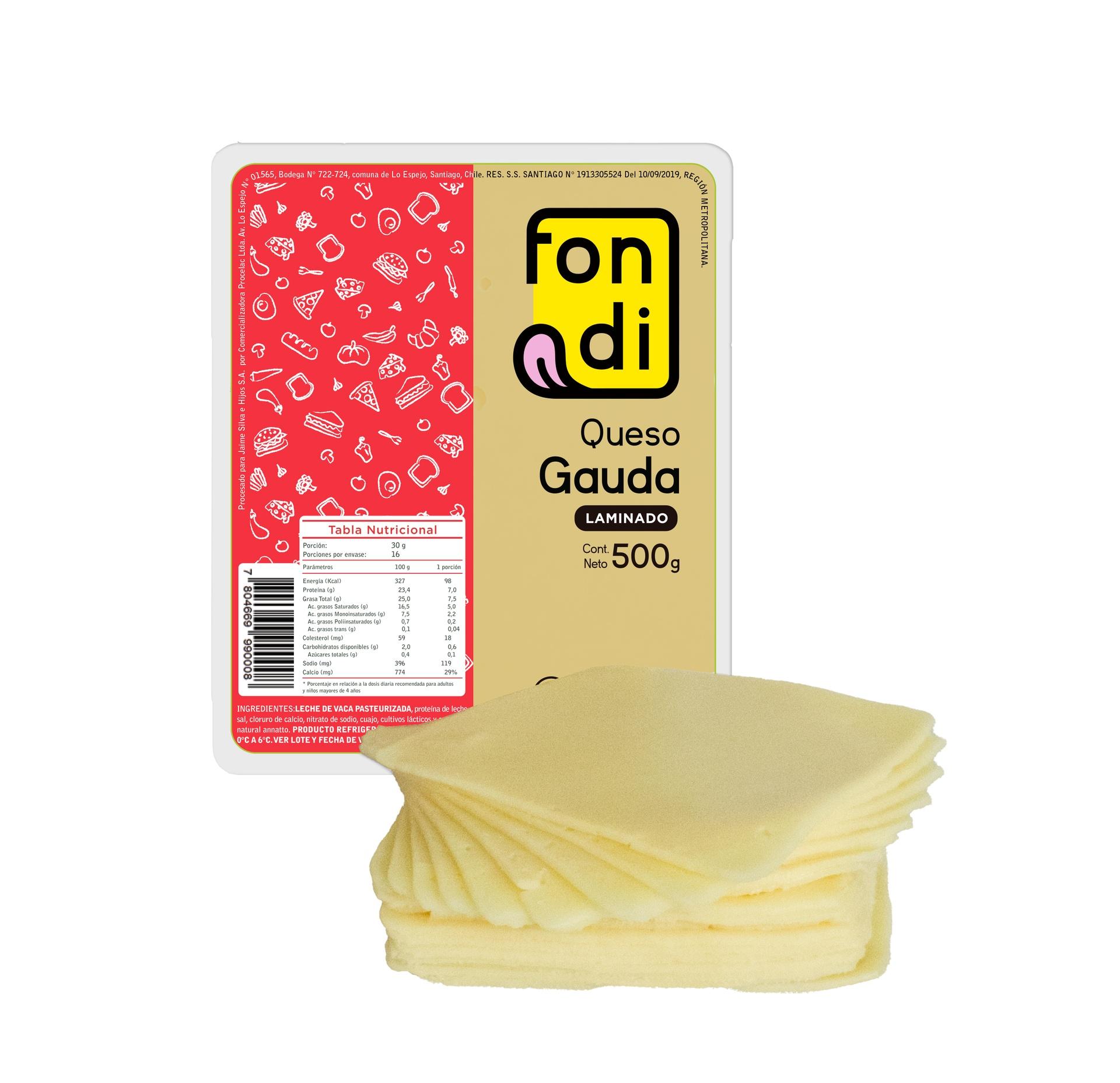 Queso Gouda Laminado Fondi 500 g